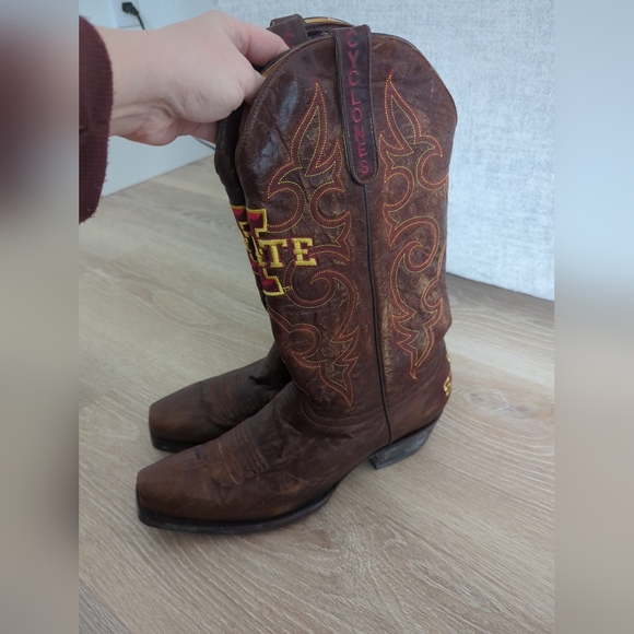 Men’s Iowa Cyclones State Gameday Cowboy Boots, NWT, Size 10D Leather Boots - Picture 5 of 10